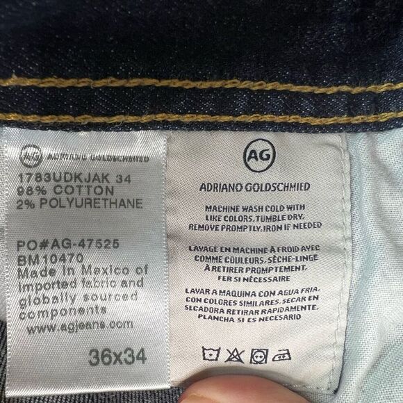 AG Adriano Goldschmied Tellis Jeans Mens 36x28 Hemmed Modern Slim Stretch Denim - Picture 4 of 9